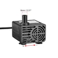 thumbnail image 3 of Uxcell 132 GPH (500L/H, 5W, 12-24V) DC Plug  Submersible Water Pump with 4.9ft (1.5M) Power Cord, 3 of 5