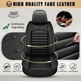 thumbnail image 2 of DIKSOAKR Car Seat Cover Fit for Kia Optima 2002-2020: 2 Front Seat Covers Faux Leather Seat Cushion Waterproof Seat Protector Airbag Compatible(2 Seats,Black), 2 of 7