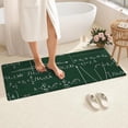 thumbnail image 4 of Math Equations Calculus Formulas Green Pattern Bathroom Rugs Mat,Non Slip Microfiber Bathroom Rug,Rubber Backing,Soft Bathroom Mats for Bathroom Floor,Tub and Shower,60x24in(150x60cm), 4 of 5