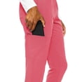 thumbnail image 4 of MED COUTURE Women's Stretchy Energy Smocked Waist Jogger Pants, Color: Coral, Size: 2XL Regular (8739-CRAL-2XL), 4 of 5