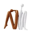 thumbnail image 2 of Sujetalibros decorativos para decoración de mesa, tapones de libros de resina creativos, sujetalibros abstractos para gabinete, sala de estar, oficina, 2 of 7