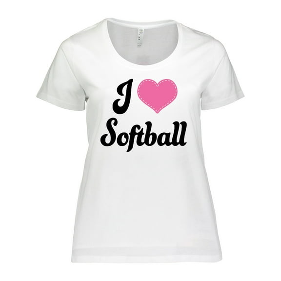 Inktastic I Love Softball Girls Sports Women's Plus Size T-Shirt