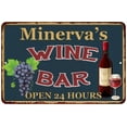 thumbnail image 1 of Minerva's Green Wine Bar Wall Decor Kitchen Gift 8x12 Metal 208120043807, 1 of 1