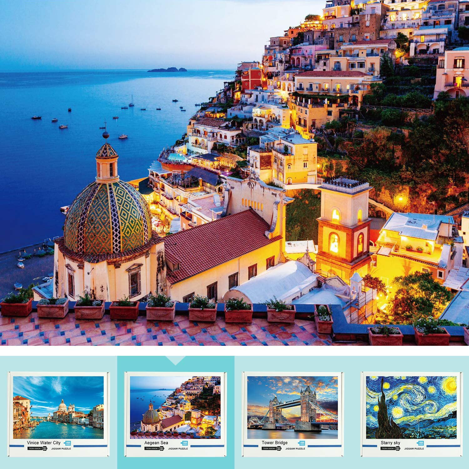 1000 Pieces Jigsaw Puzzles Educational Toy Italian Landscape Scenery Puzzle Toy 