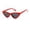 Red, variant on Cat Eye Sunglasses for Women, Vintage Narrow Plastic Frame Sun Glasses, Retro UV Protection Fashion Shades, Lightweight Eyewear for Travel, Driving, Outdoor, Daily Wear, White