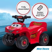 Kid Trax Toddler Disney Cars Quad Ride On Toy, Kids 1.5-3 Years Old, 6 Volt Battery and Charger Included, Max Weight 44 lbs, Lightning McQueen Red
