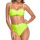 thumbnail image 4 of Traje de baño de mujer de 2 piezas de bikini cómodo de cintura alta de color sólido estilo playa OAVQHLG3B Store lin121212, 4 of 4