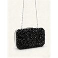 thumbnail image 2 of REMANLAND Women's   Rhinestone Evening Clutch Purse, Black, 2 of 6