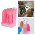 thumbnail image 2 of Maoww Small Animal Hanging Hay Rack Rabbit Feeder Stand for Herbivore Pink, 2 of 9
