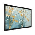 thumbnail image 3 of Designart "Golden Minimalism With Blue Bamboo I" Bamboo Picture Framed Canvas Wall Art, 3 of 5