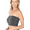 Charcoal, variant on Seamless Bandeau Bra Tube Top Removable Pads (One Size, Coral B), One Size, Coral-B