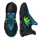 thumbnail image 1 of Zapatillas de plataforma con estampado 3D de hojas de marihuana verde para mujer, zapatos planos transpirables con cordones, calzado cómodo para mujer, 1 of 6