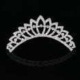 thumbnail image 2 of Corona de aleación para niña, tocado de amor, accesorios para el cabello de princesa, peineta de diamantes de imitación, corona de cumpleaños de perlas, 2 of 5