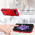 thumbnail image 3 of for Samsung Galaxy Z Flip 4 Wallet Case Crossbody, PU Leather Zipper Handbag Purse Flip Cover, Back Card Slots, Adjustable Shoulder Strap, Finger Ring Stand for Samsung Galaxy Z Flip 4, Red, 3 of 7