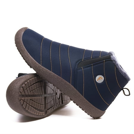 YYTLCH Men s Snow Boots Waterproof Casual Cotton Shoes Warm Outdoor Cotton Boots