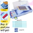 thumbnail image 3 of Ristpal Pop up Multi Function Pencil Case l(6-12), Cute Cartoon Pencil Box with Sharpener, Schedule(Light blue), 3 of 8