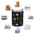 thumbnail image 6 of PAYOHTO Foldable Laundry Room Hamper Bucket Waterproof Bathroom Basket for College Student Living Room Storage Pillows Blankets Halloween Doodle Seamless Pattern, 6 of 8