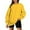 Yellow, variant on EGNMCR Womens Long Sleeve Sweatshirts Winter Solid Color Loose Fit Lounge Tunics Tops Comfy Crew Neck Pullover Sweatshirts on Clearance