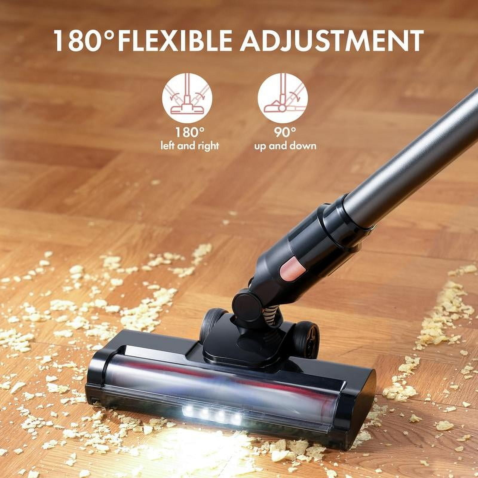 Homeika Cordless Vacuum Cleaner--H320, 28Kpa Powerful Suction, 380W Powerful Brushless Motor, 8-in-1 Lightweight Handheld Vacuum Cleaner, 50-Minute Runtime, Removable Battery, For Pet Hair and Carpet