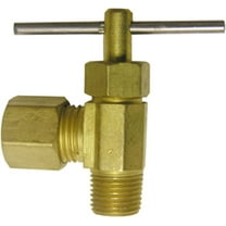 Lasco Fittings Brass Needle Valve 17-1109 Angle - 1/4 In Compression x 1/8 In MIP