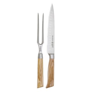 Messermeister Oliva Elite 7 Inch Kullenschliff Santoku Knife