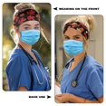thumbnail image 3 of COEQINE Thanksgiving Pumpkin Nurse Button Headband Maple Leaves Thin Nurse Button Headbands for Healthcare Workers Ideal for Medical and Nursing Use Nurse Headbands Elastic, 3 of 7