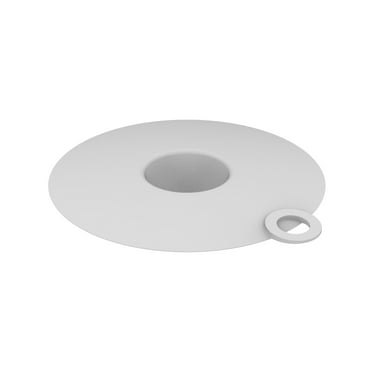 Mainstays Drain Stopper, Fits 1.5" Drains, with Built-in Ring, Durable Plastic, Soft Silver
