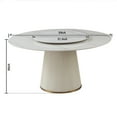 thumbnail image 6 of Montary 59" Sintered Stone Dining Table w/ Lazy Susan & Turntable - Round Tabletop for Kitchen/Dining Room (Table Only TOP), 6 of 6