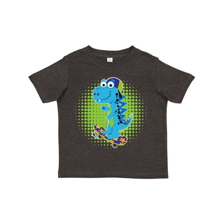

Inktastic Skateboarding Boy Dinosaur Gift Toddler Boy Girl T-Shirt