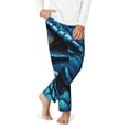 thumbnail image 2 of Susaid Blue Viper Snake Closeup Face Print Soft Teen Sleep Pants, Long Pajama Bottoms with Two Pockets and Elastic Waist, Designed for Ages 5-16-Small, 2 of 6