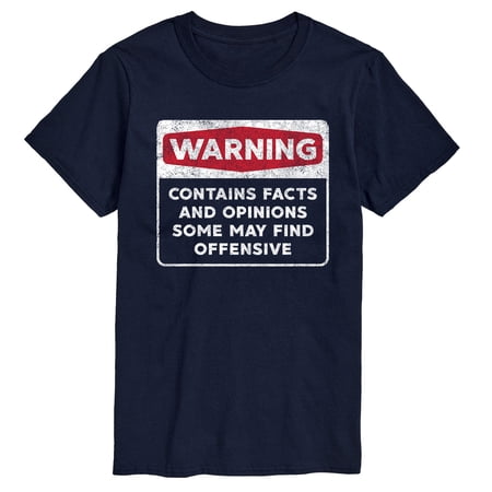 Instant Message - Warning Contains Facts And Opinions Short Sleeve Graphic T-Shirt