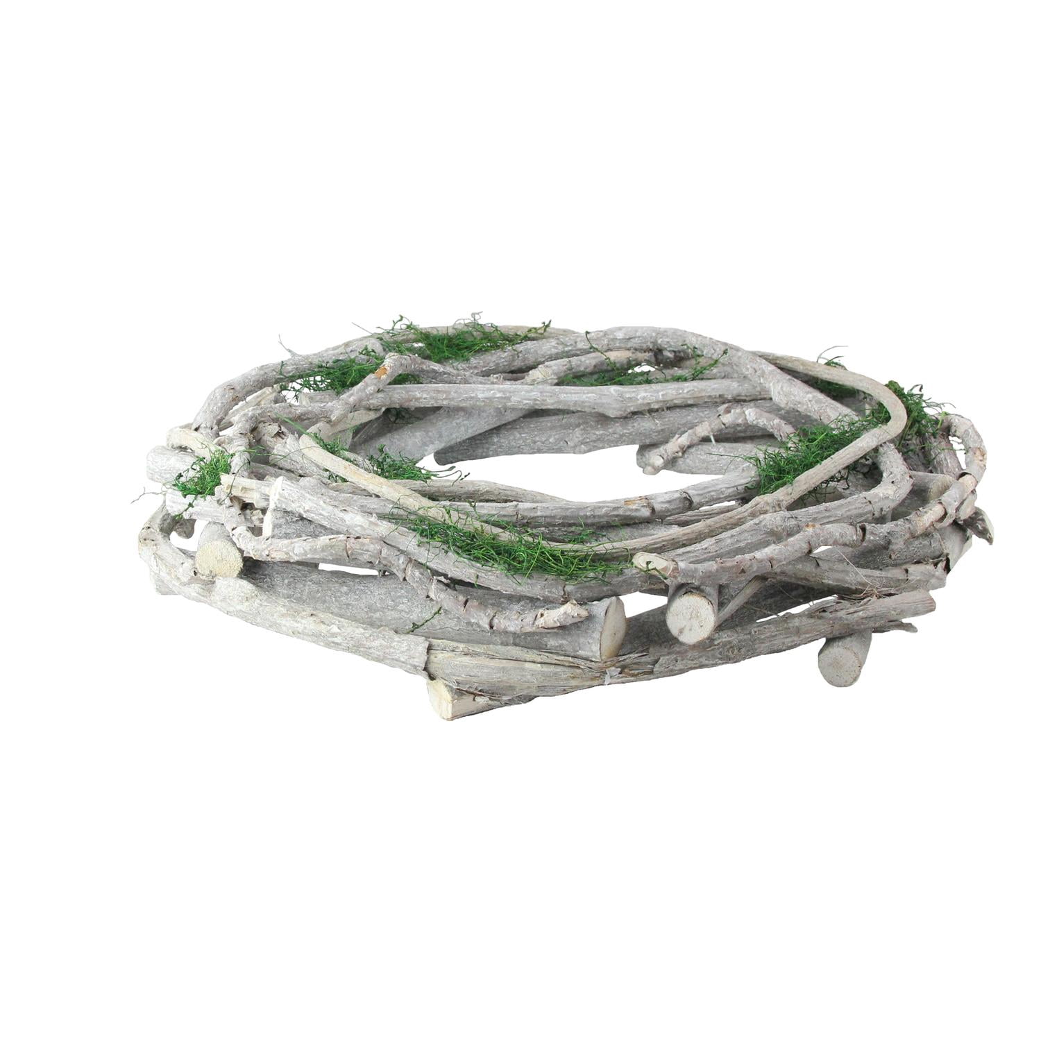 Northlight Wooden Wreath, 14" (White)
