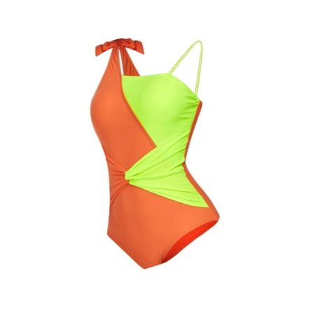 NKOOGH Women s Swim Suits Bandeau Bikini Top A Set Of Up And With A Swimsuit Summer Fashion Splicing Collision Color Girls Swimsuit Set