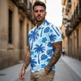 thumbnail image 3 of Binienty Tropical Palm Tree Matching Shirts for Couples Athletic Couple Shirt for Men Women Fashion Relaxed Quarter Zip Pullover for Running Casual Outing Wear, 3 of 7