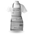 thumbnail image 3 of Modern Apron Futuristic Striped Web Forms Artistic Contemporary Graphic Fusion Artwork Print, Unisex Kitchen Bib Apron with Adjustable Neck for Cooking Baking Gardening, Silver Grey, by Ambesonne, 3 of 3