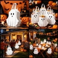 thumbnail image 4 of Halloween Ghost Paper Gift Bags Party Favor Bags with Handle 6x8x3 Inch Trick-or-Treat Candy Goodie Pastel White for Spooky Birthday Holiday Party Supplies 8PC, 4 of 9