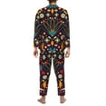 thumbnail image 5 of Kll Colorful Mexican2 Sleepwear Mens Flannel Pajamas,Long Cotton Pj Set, 5 of 9