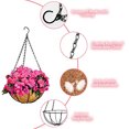 thumbnail image 4 of Cesta colgante ZeediX, paquete de 3 unidades, 30 cm, metal con forro de fibra de coco, 4 of 8