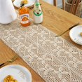 thumbnail image 2 of Vintage Macrame Table Runner, Handmade Crochet Lace Embroidery Table Runner, Boho Cotton Tablecloth with Tassels for Wedding Dining Table (A.30 x 160 cm), 2 of 7