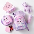 thumbnail image 4 of Gocvo 3pcs Little Girls Backpack for School, Cat Sequin School Backpack with Lunchbox, Cute Bookbag for Kids, 4 of 11