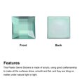 thumbnail image 4 of Unique Bargains Acrylic Flat Back Rhinestones Square Artificial Gemstone for Crafts Jewelry Making Deep Green, 4 of 5
