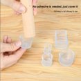 thumbnail image 4 of facefd 12pcs Caps Chair Table Furniture Leg Set Pads Thicken Wear-Resistant Anti-Slide Covers Protection Home Household Supply Cube Round, 4 of 6