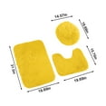 thumbnail image 6 of Clearance,aoksee 3 Piece Polyester Washable Bathroom Rug, 6 of 6