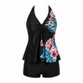 thumbnail image 6 of Womens Tankini Swimsuits Two Piece Plus Size Swimwear Floral Control High Waisted Swimsuit 2 Piece Bathing Suits L, 6 of 6
