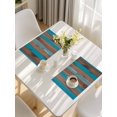 thumbnail image 5 of Brown Wooden Grain Placemats Set of 4, Farmhouse Mottled Country Planks Placemats for Dining Table, Place Mats for Kitchen Tabletop, Waterproof Wipeable Dining Table Mats Set, 5 of 9