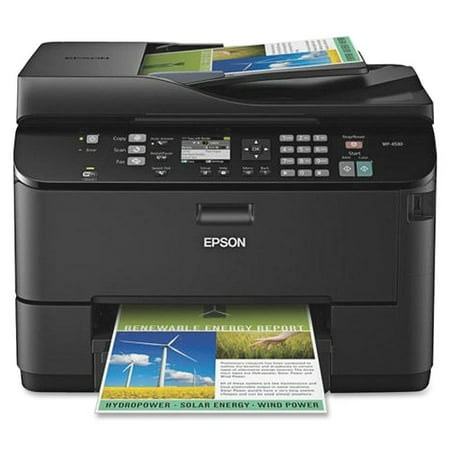 Epson WorkForce Pro WP-4530 Wireless All-in-One Color Inkjet Printer, Copier, Scanner, Fax, iOS/Tablet/Smartphone/AirPrint Compatible (C11CB33201)