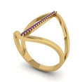 thumbnail image 2 of Statement Engagement Ring for Women - 0.09ct Natural Amethyst in 14K Yellow Gold Promise Ring, 2 of 6