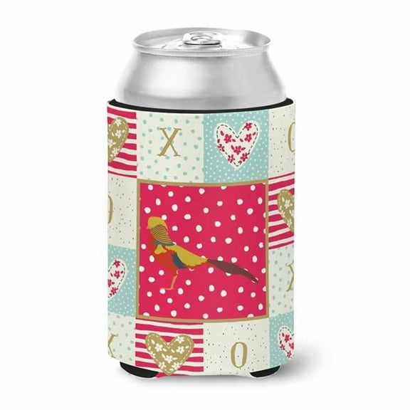 Caroline's Treasures CK5355CC Golden or Chinese Pheasant Love Can or Bottle Hugger, Can Hugger, multicolor