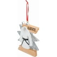 thumbnail image 5 of Kurt Adler 3.25-Inch White and Brown Personalized Karate Christmas Ornament, 5 of 6