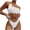 White, variant on 2025 Clearance! Clothes under $5 asdoklhq Swimsuits for Women Plus Size,Solid Two Piece Bikini Push-Up Pad Swimwear Swimsuit Beachwear Set